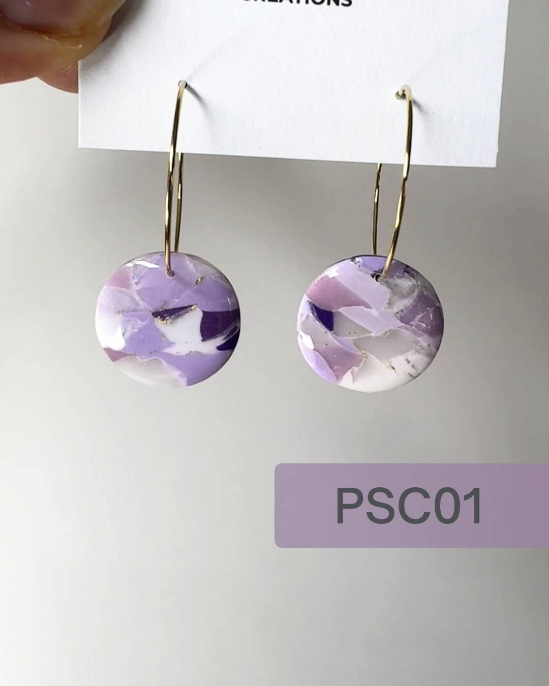 Purple Small Circle Hoop Earrings
