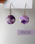 Purple Small Circle Hoop Earrings