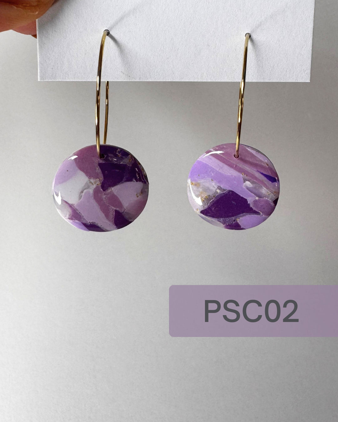 Purple Small Circle Hoop Earrings