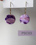 Purple Small Circle Hoop Earrings