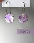 Purple Small Circle Hoop Earrings