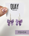 Purple Bow Hoops