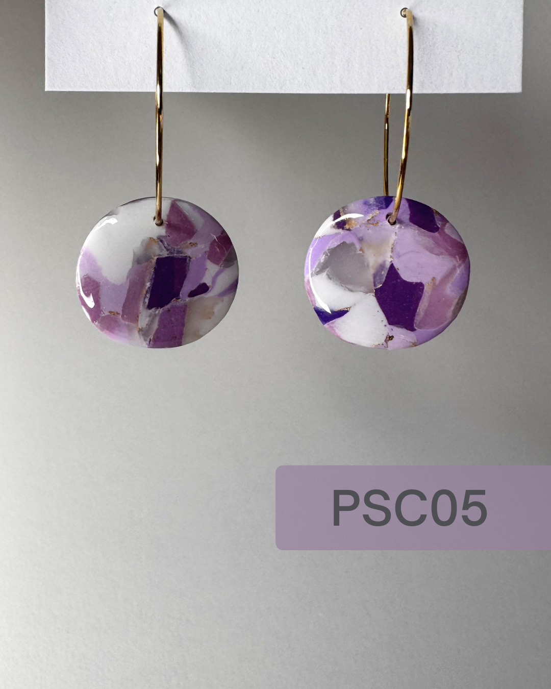 Purple Small Circle Hoop Earrings