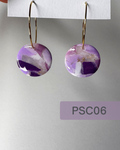 Purple Small Circle Hoop Earrings