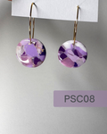 Purple Small Circle Hoop Earrings
