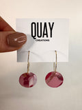 Cherry Swirl Small Circle Hoop Earrings
