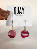 Cherry Swirl Small Circle Hoop Earrings