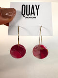 Cherry Swirl Small Circle Hoop Earrings