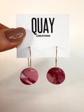Cherry Swirl Small Circle Hoop Earrings