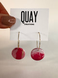 Cherry Swirl Small Circle Hoop Earrings