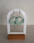 Sea Glass Shell Hoop Earrings