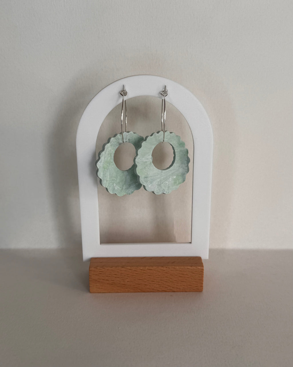 Sea Glass Shell Hoop Earrings