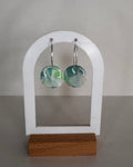 Sea Glass Small Circle Hoop Earrings