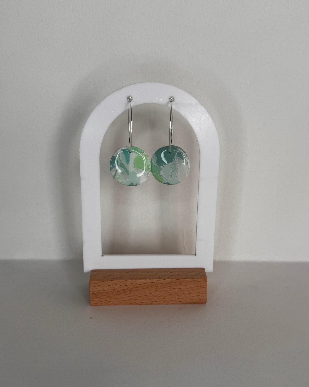 Sea Glass Small Circle Hoop Earrings