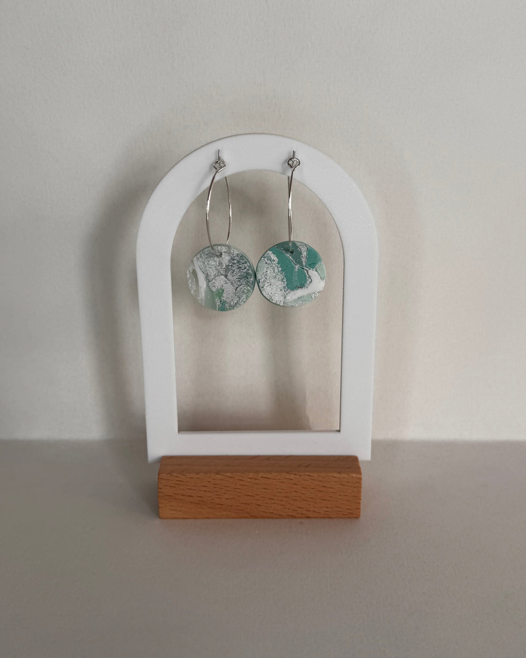 Sea Glass Small Circle Hoop Earrings
