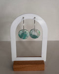 Sea Glass Small Circle Hoop Earrings