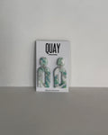 Sea Glass Domed Rectangle Earrings