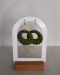 Green Meadow Shell Hoop Earrings