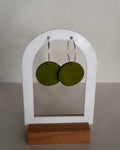 Green Meadow Large Circle Hoop Earrings