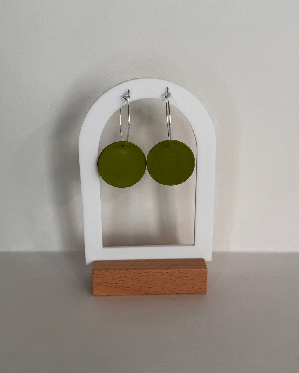 Green Meadow Large Circle Hoop Earrings