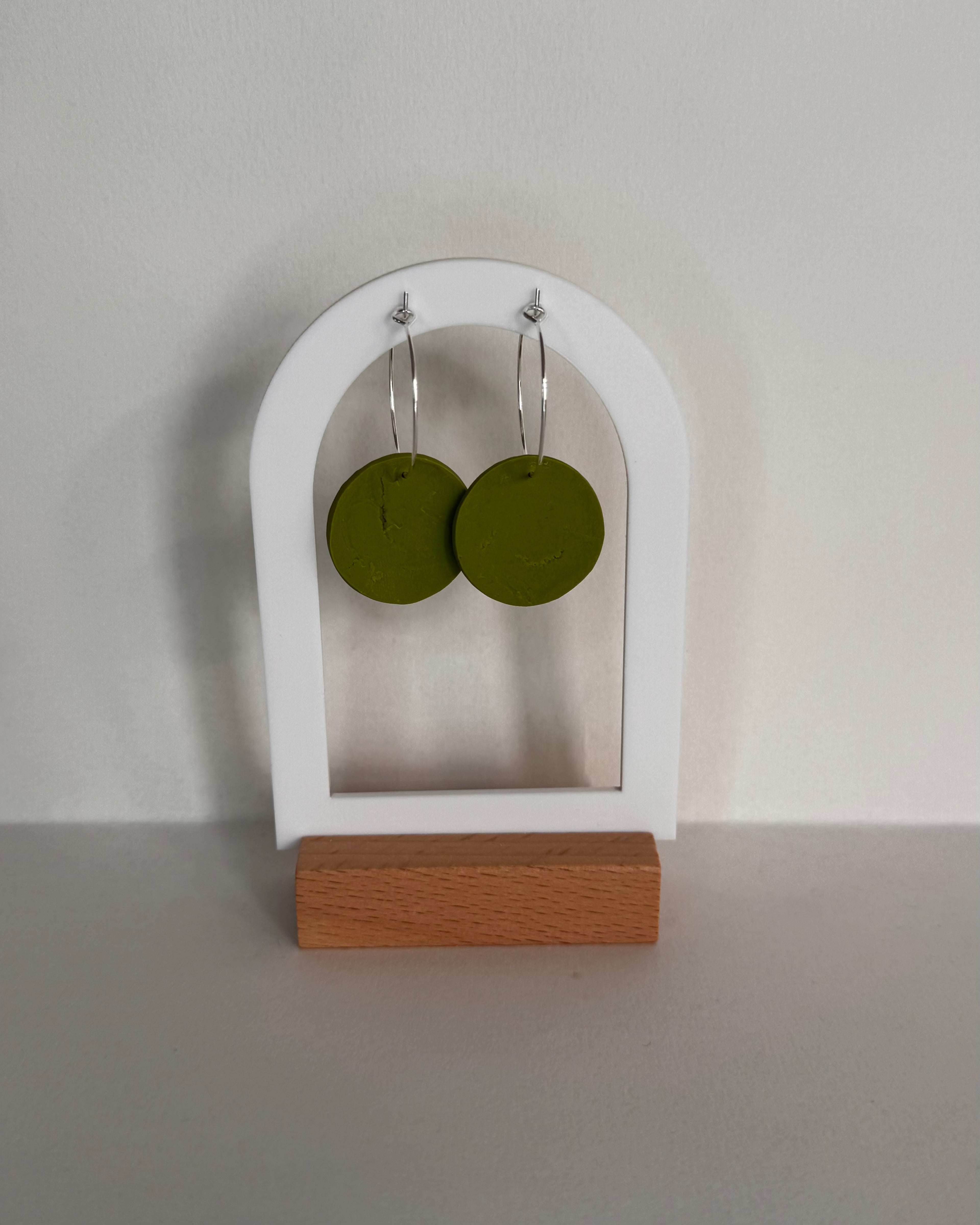 Green Meadow Large Circle Hoop Earrings