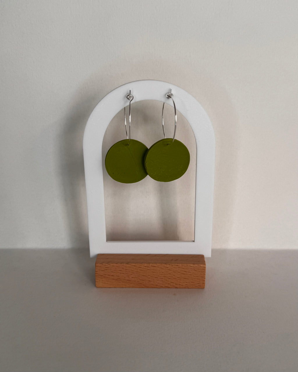 Green Meadow Large Circle Hoop Earrings