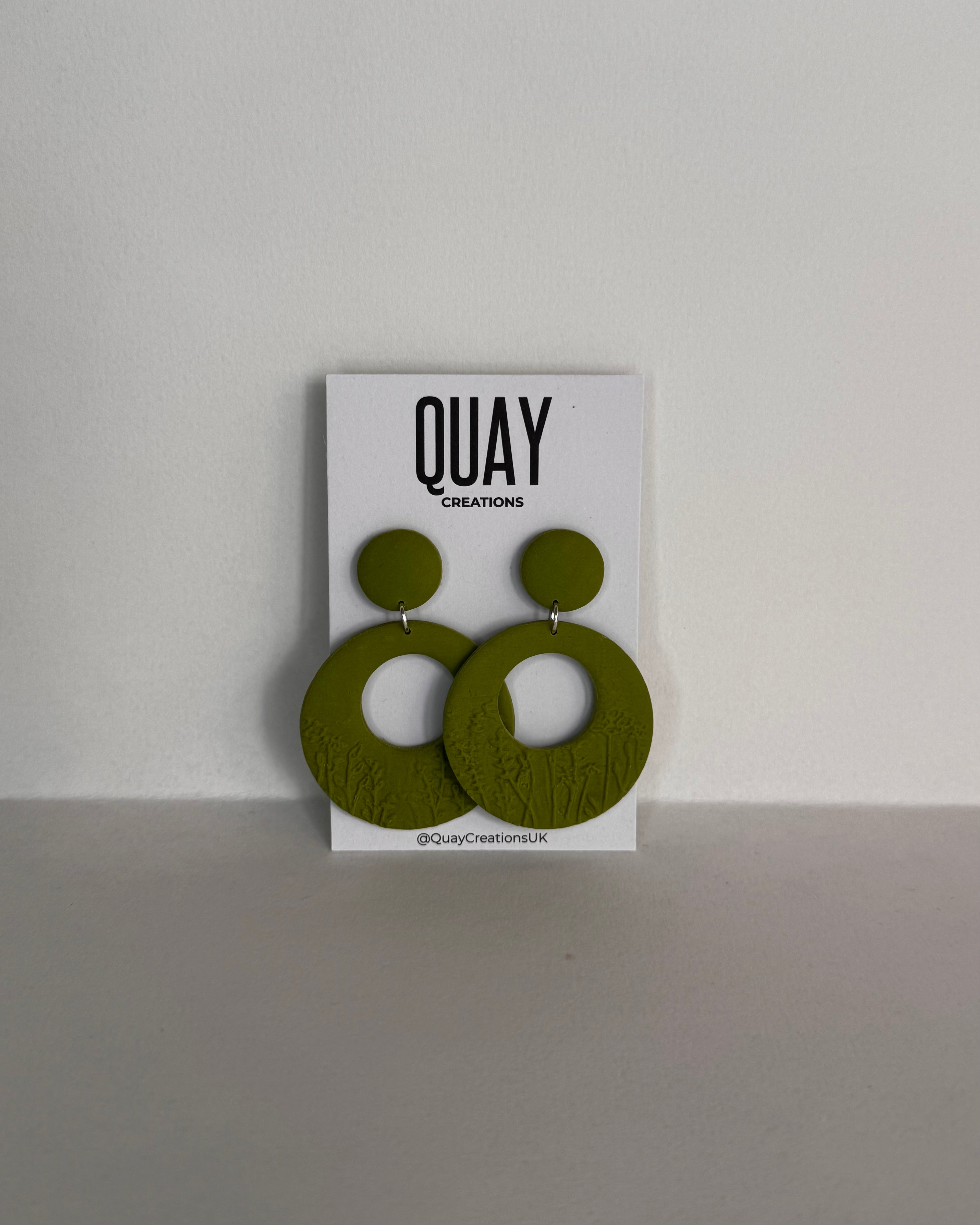 Green Meadow Disco Doughnut Earrings