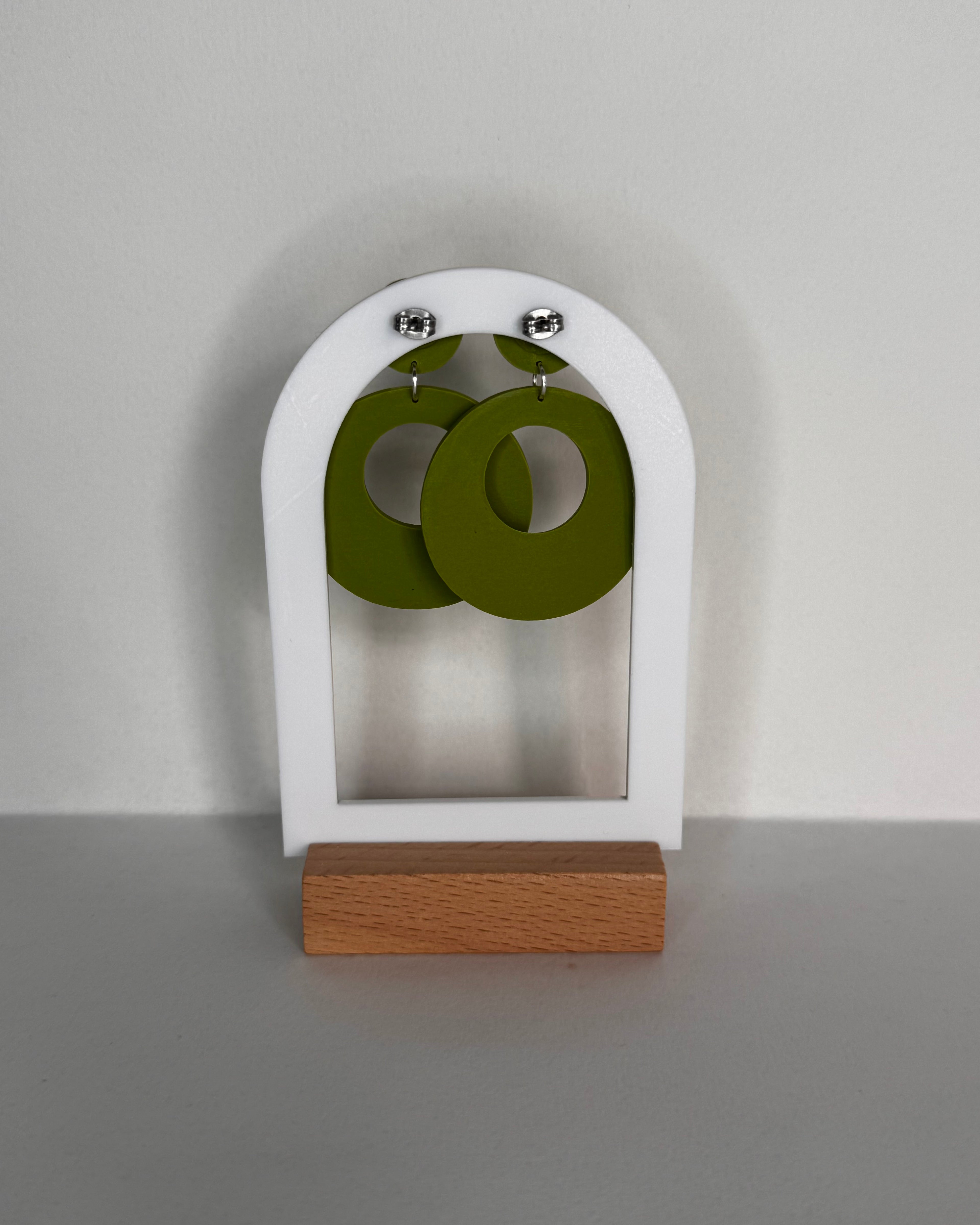 Green Meadow Disco Doughnut Earrings