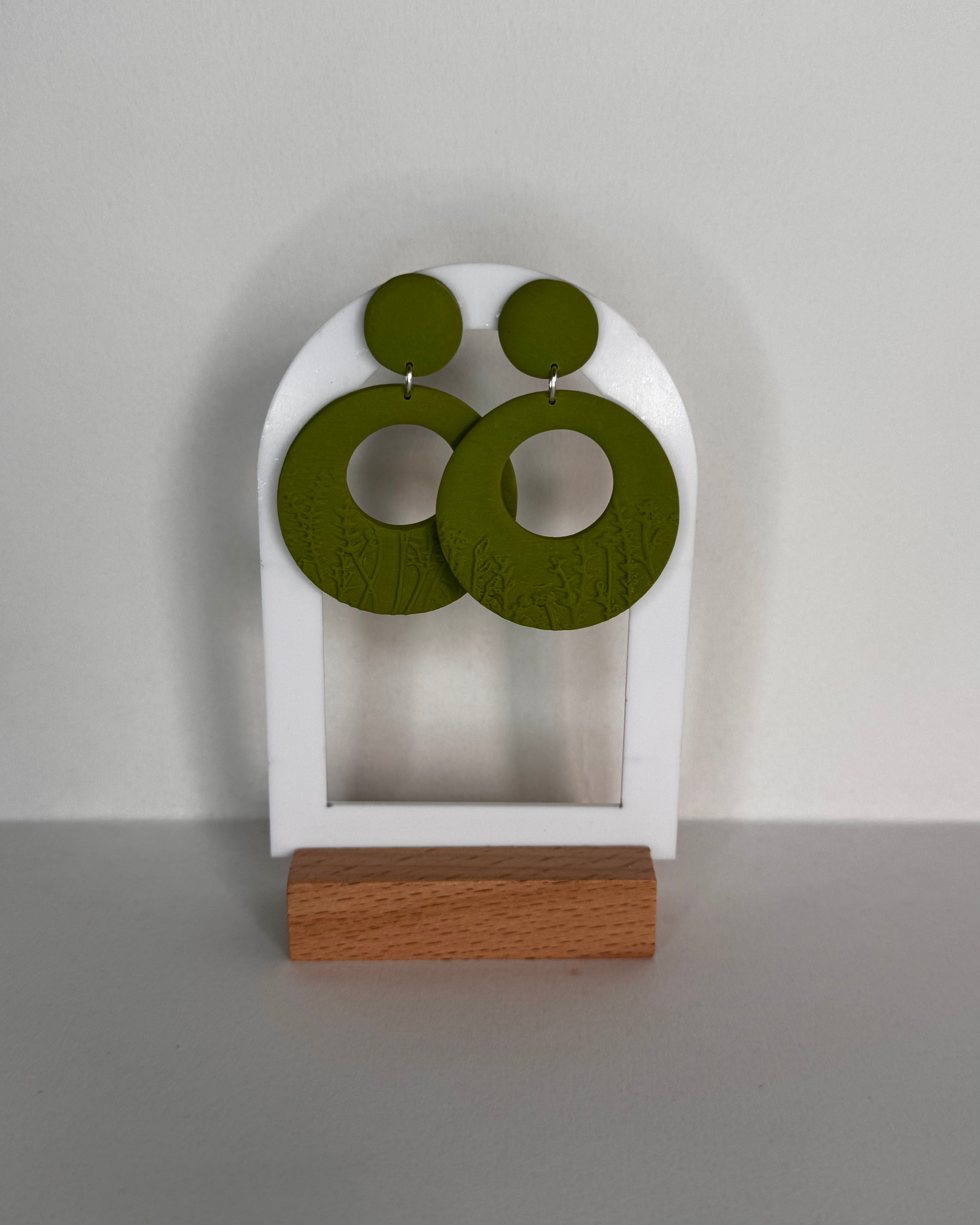 Green Meadow Disco Doughnut Earrings