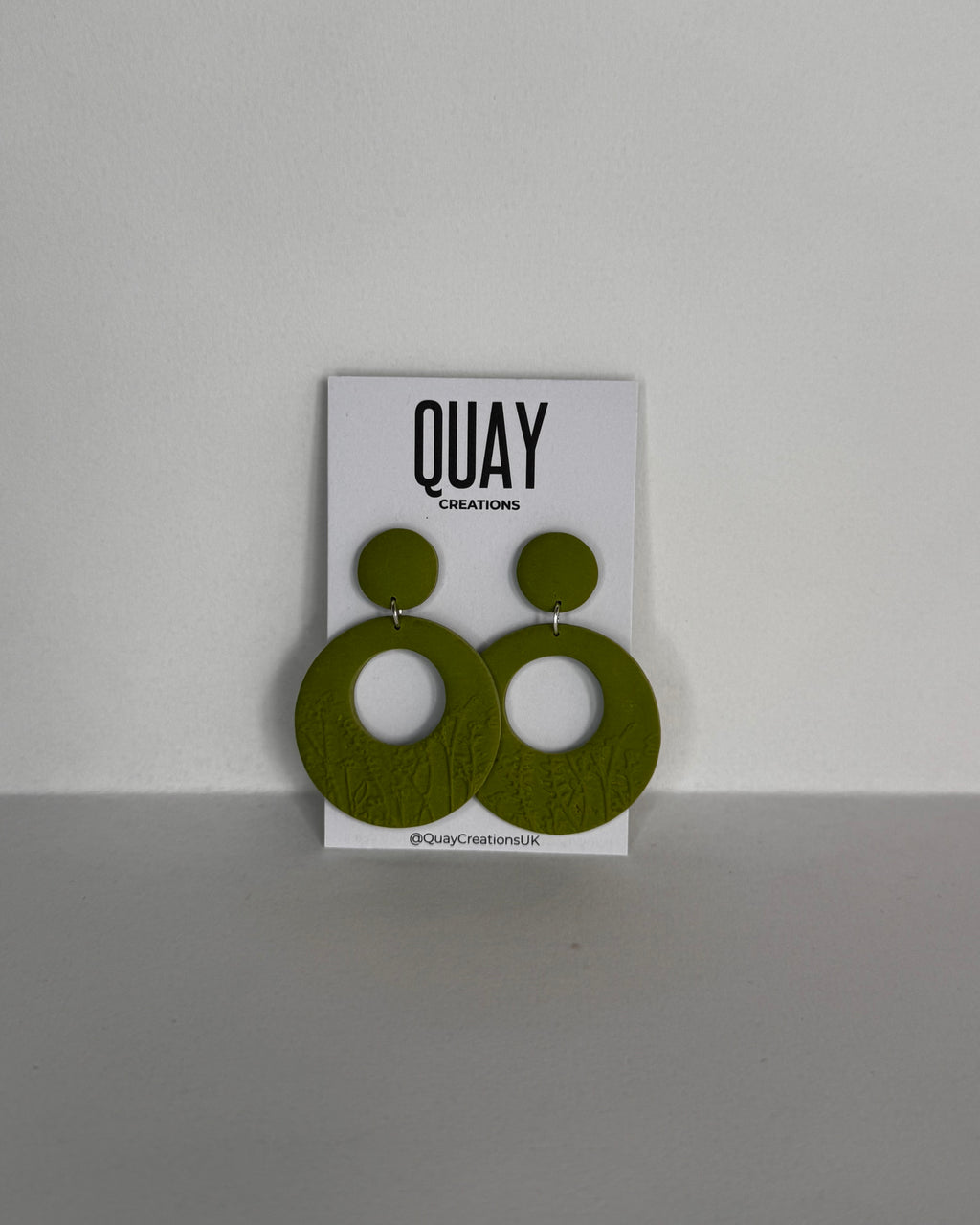 Green Meadow Disco Doughnut Earrings