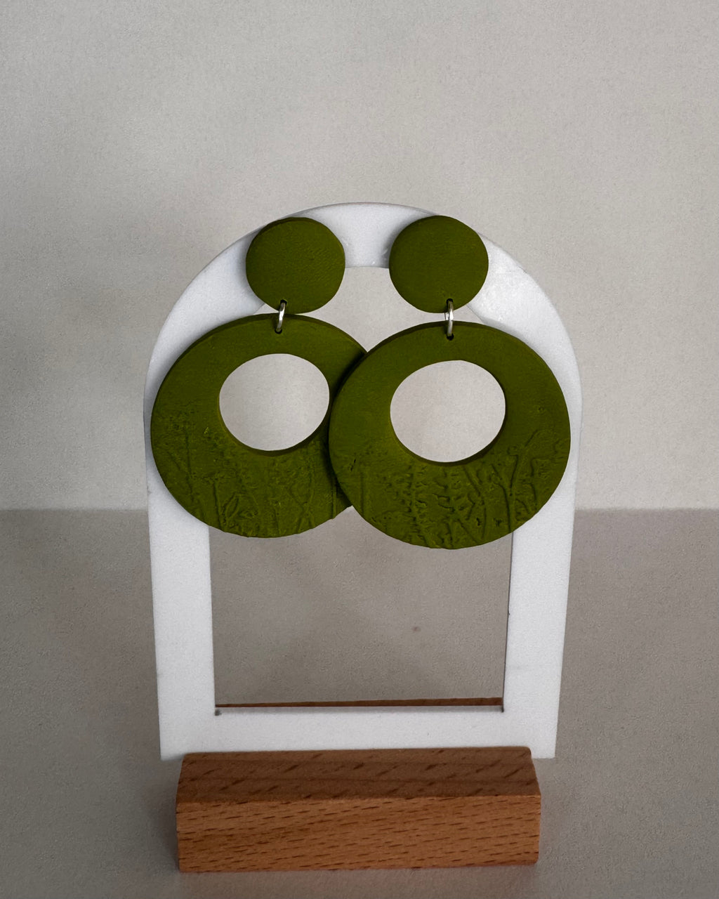Green Meadow Disco Doughnut Earrings