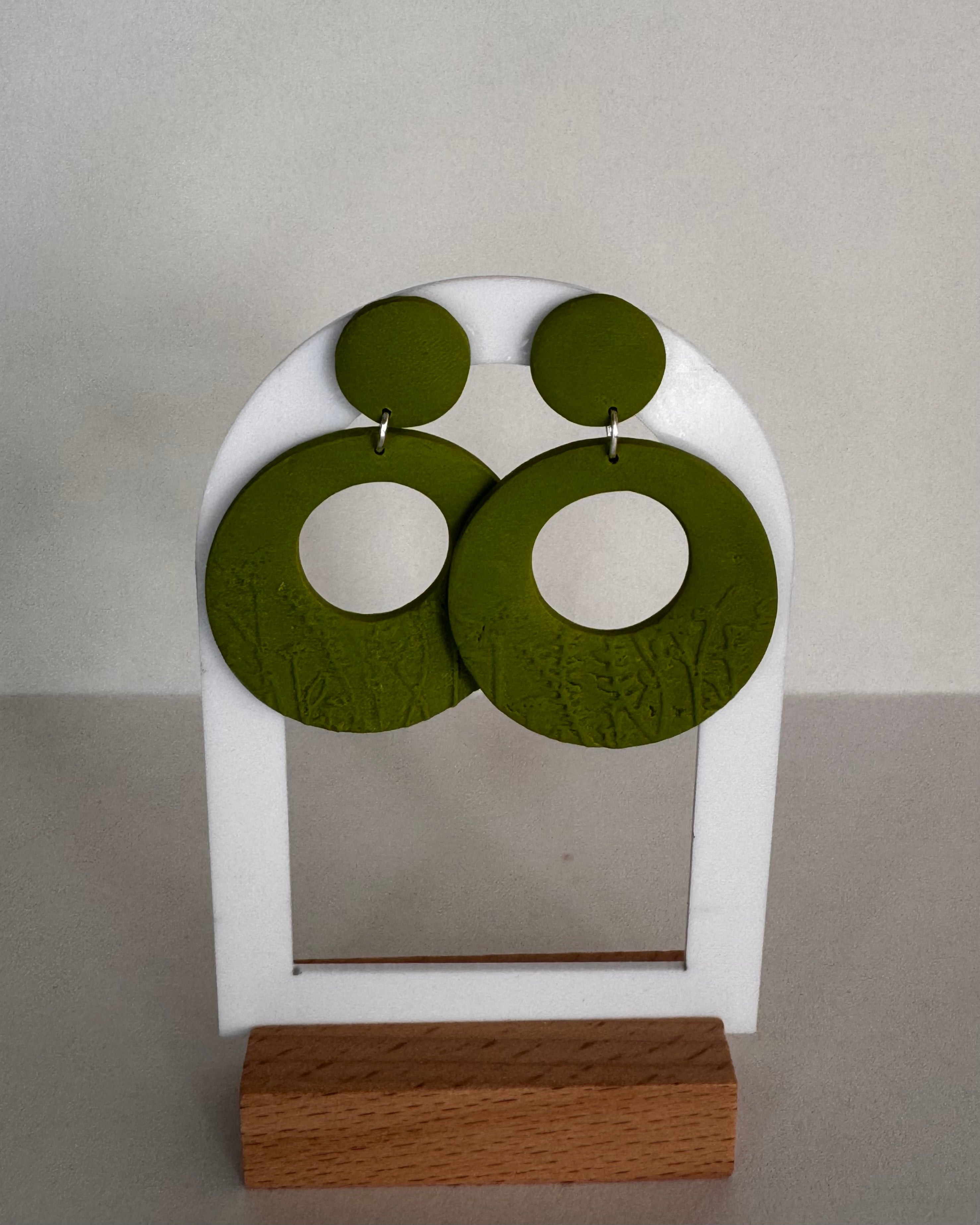Green Meadow Disco Doughnut Earrings