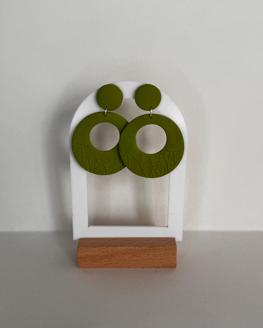 Green Meadow Disco Doughnut Earrings