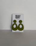 Green Meadow Teardrop Doughnut Earrings