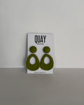 Green Meadow Teardrop Doughnut Earrings
