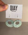 Sea Glass Shell Hoop Earrings