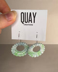 Sea Glass Shell Hoop Earrings