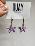 Purple Dangle Star Fish Huggies