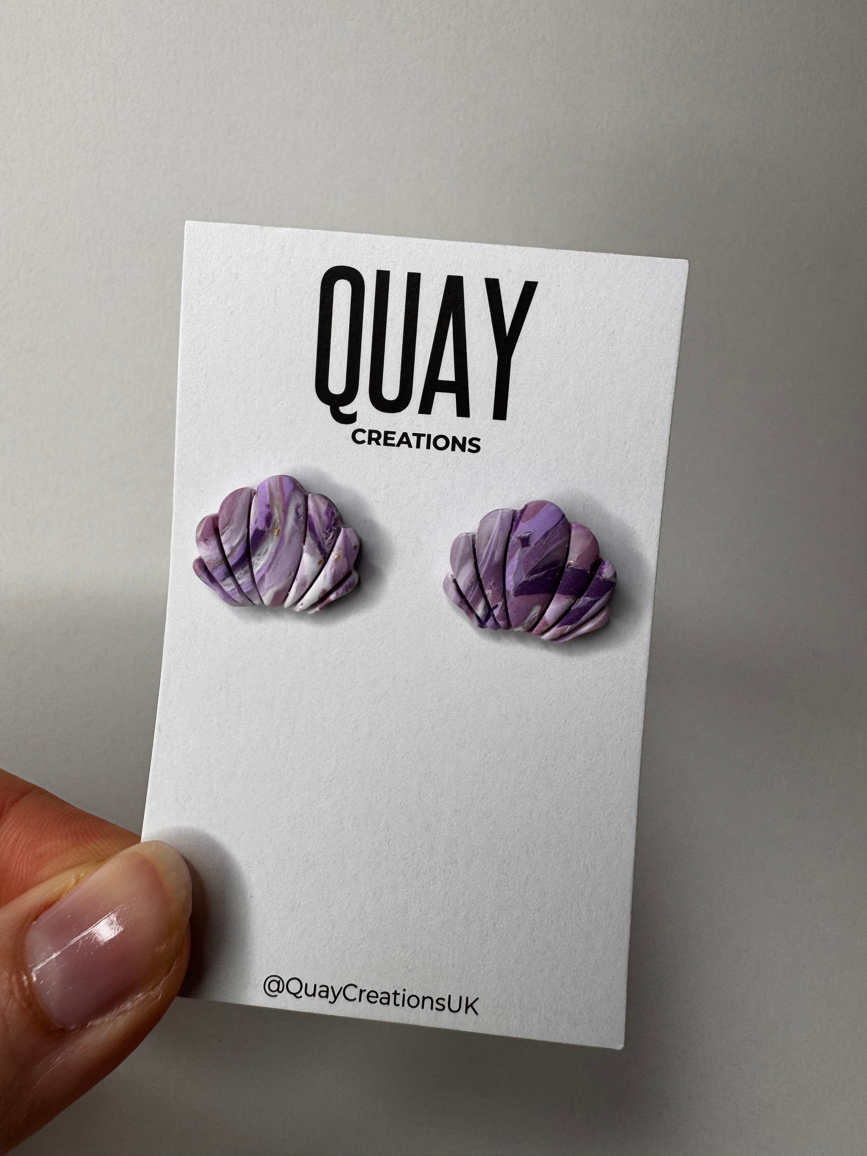 Purple Shell Studs