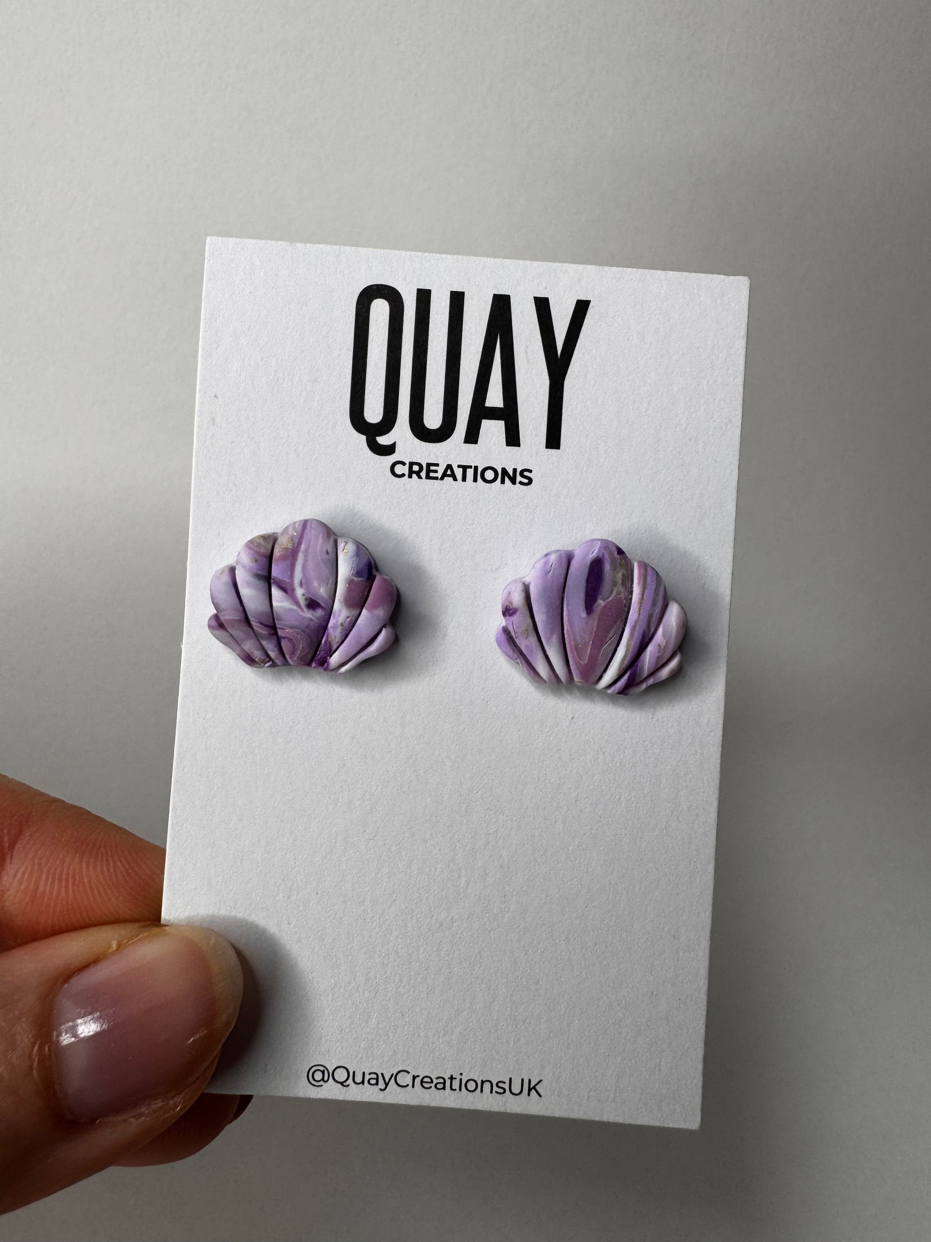 Purple Shell Studs