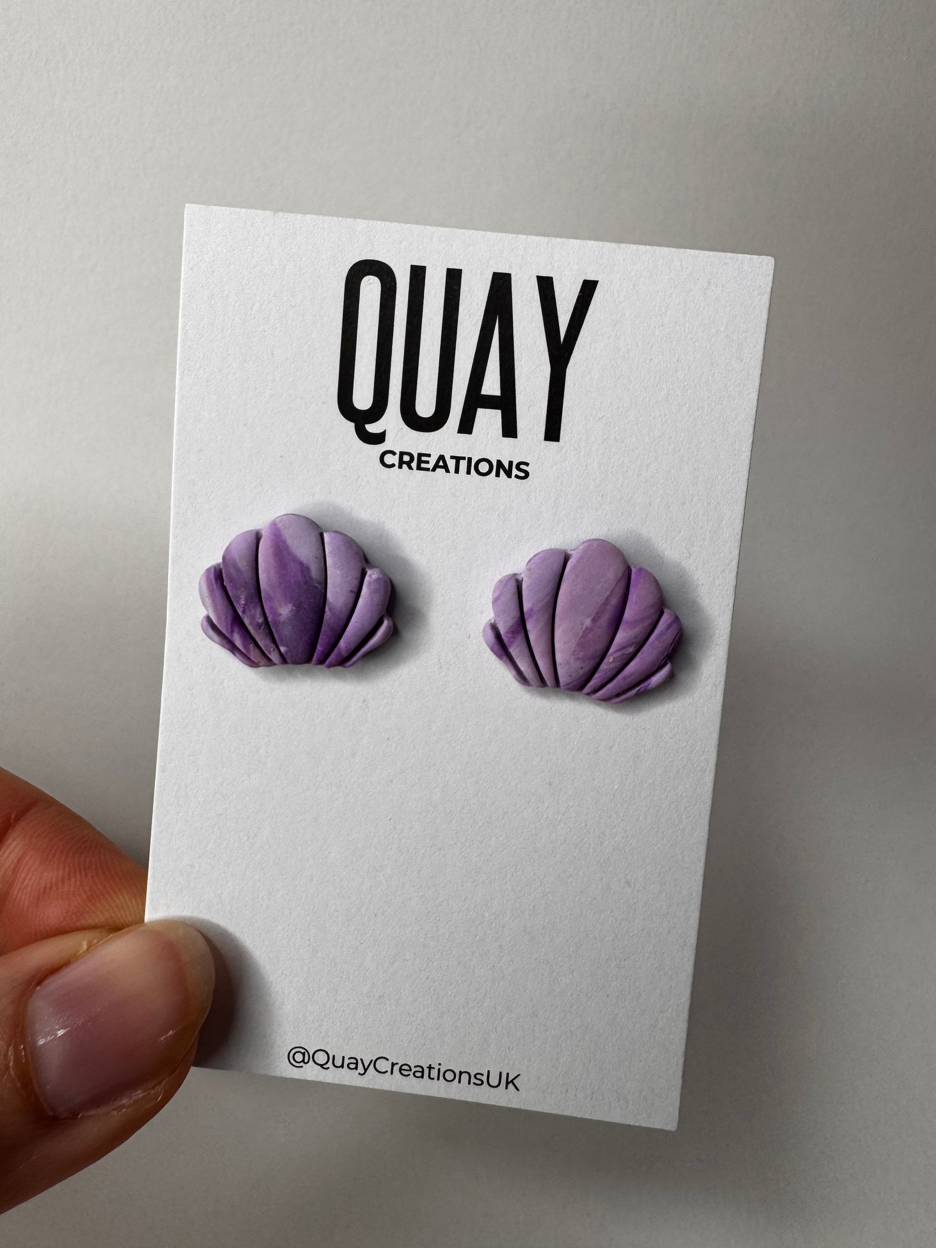 Purple Shell Studs