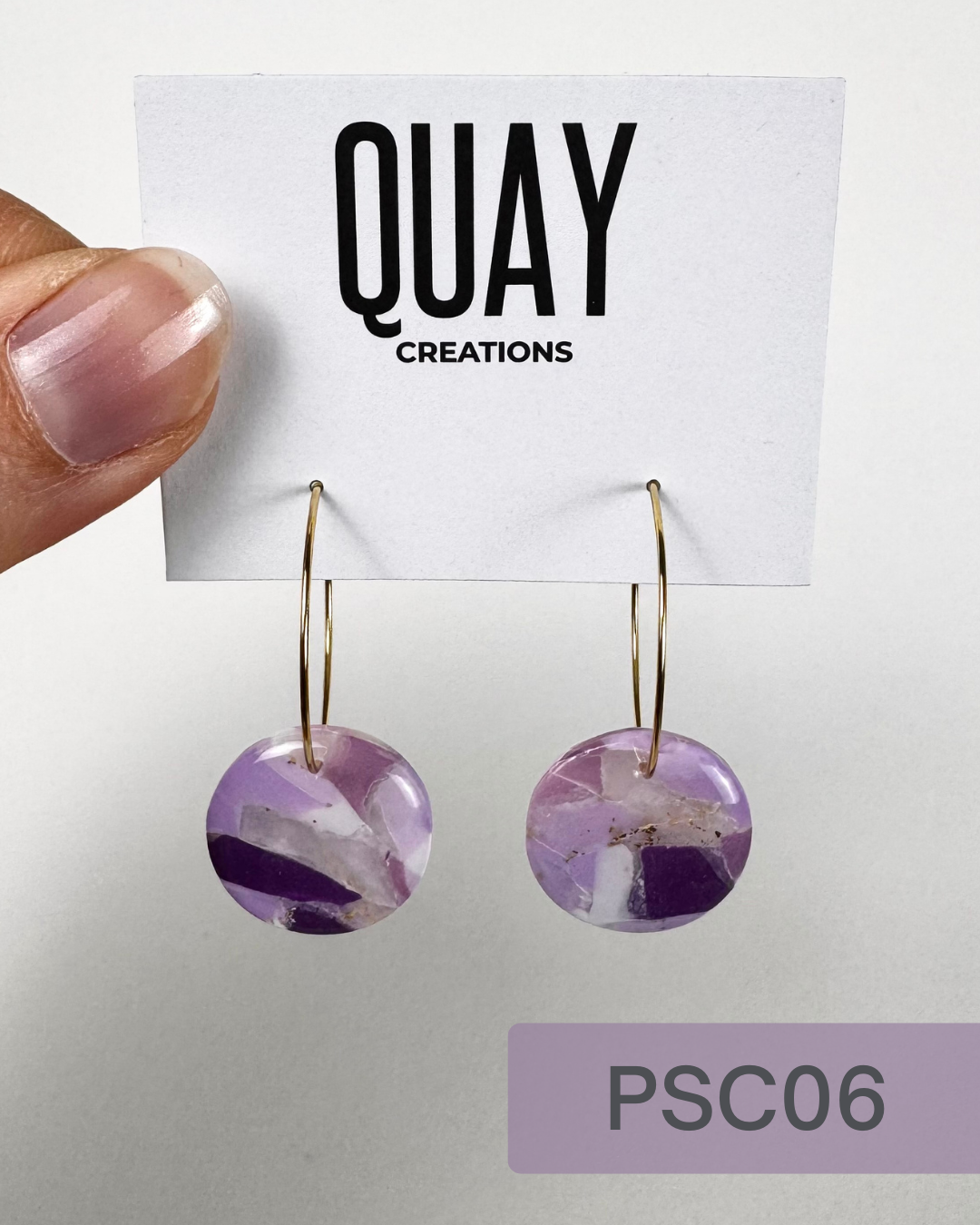 Purple Small Circle Hoops