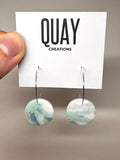 Sea Glass Small Circle Hoop Earrings