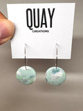 Sea Glass Small Circle Hoop Earrings