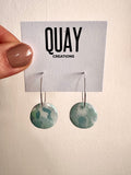 Sea Glass Small Circle Hoop Earrings