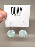 Sea Glass Small Circle Hoop Earrings