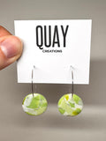 Sea Glass Small Circle Hoop Earrings